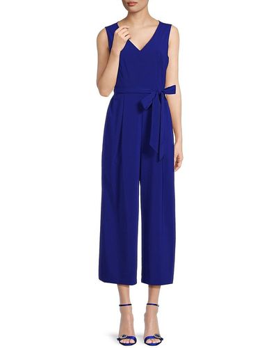 Calvin Klein Belted Jumpsuit - Blue
