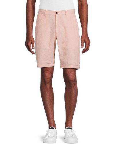 Tommy Bahama Ribbed Linen Blend Shorts - Pink