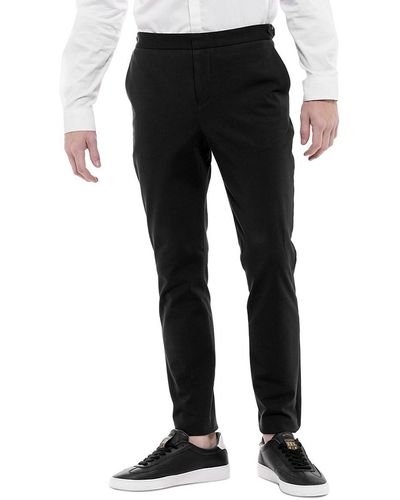 D.RT D. Rt Sterling Slim Fit Tuxedo Trousers - Black
