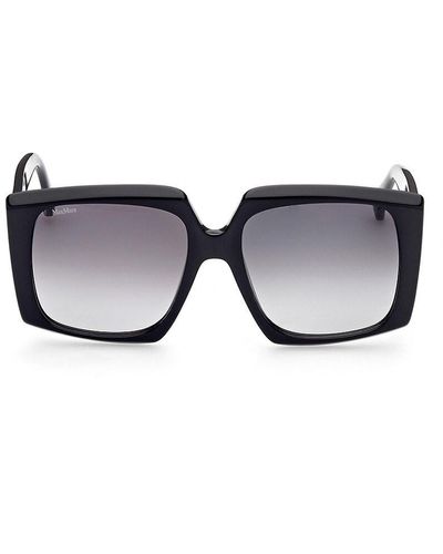 Max Mara 56mm Geometric Sunglasses - Blue