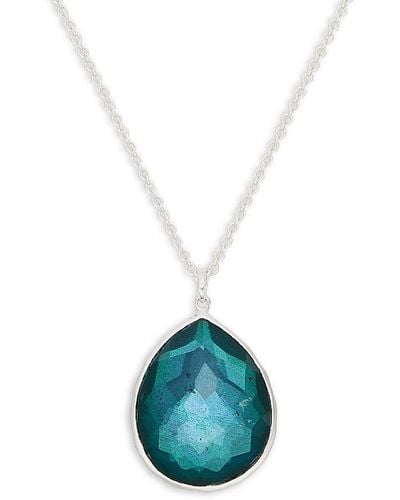 Ippolita Sterling Silver & Clear Quartz Pendant Necklace - Blue