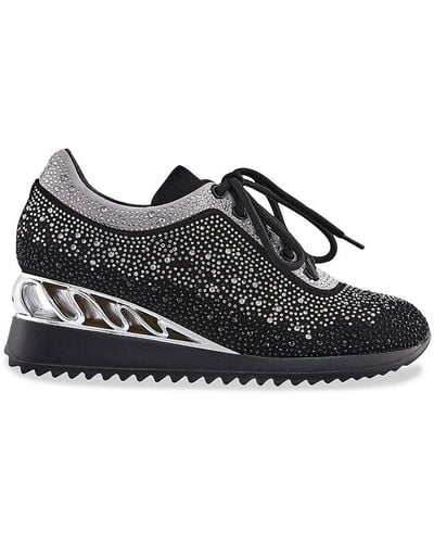 Lady Couture Jackpot Glitz Embellished Heeled Sneakers - Black