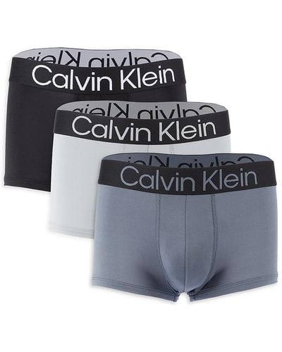 Calvin Klein 3-pack Logo Boxer Trunks Set - Black