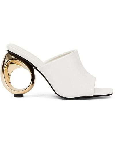 Lady Couture Jloo Circular Metallic Heel Sandals - White