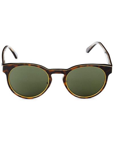 Omega 52mm Round Sunglasses - Green