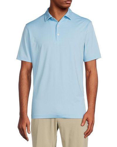 Hickey Freeman Solid Polo - Blue