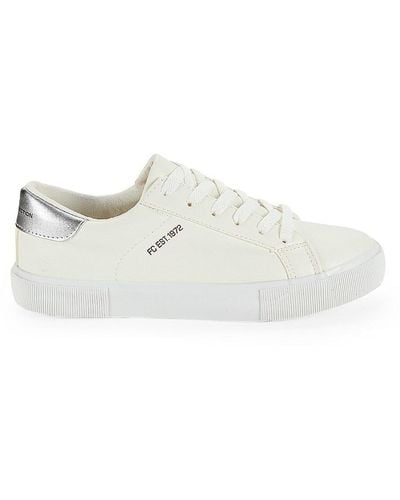 French Connection Becka Lace Up Trainers Trainers - White