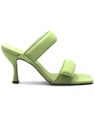 Gia Borghini Gia X Pernille Perni 03 Two-strap Padded Leather Sandals - Green