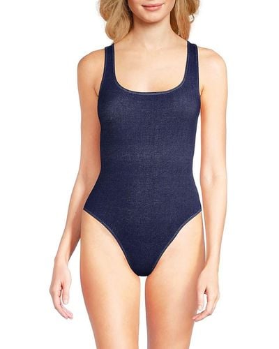 Onia Scoop Back One Piece Swimsuit - Blue