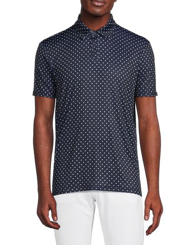 Report Collection 360 Polka Dot Performance Polo - Blue