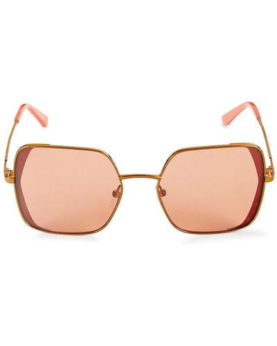 Karl Lagerfeld 56mm Geometric Sunglasses - Pink