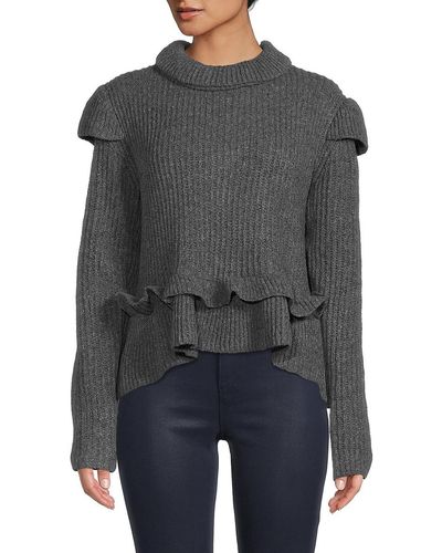 Lea & Viola 'Rib Knit Sweater - Grey