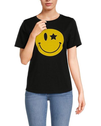 South Parade 'Smiley Graphic Crewneck T Shirt - Black