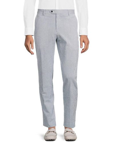 Tommy Hilfiger Striped Dress Trousers - Grey