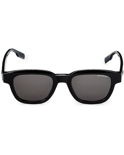 Montblanc 50mm Square Sunglasses - Black