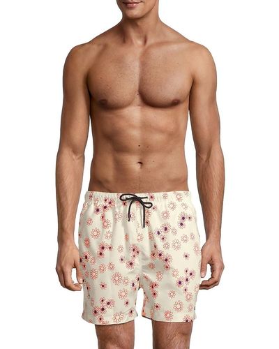 Solid & Striped The Classic Floral Swim Shorts - Natural