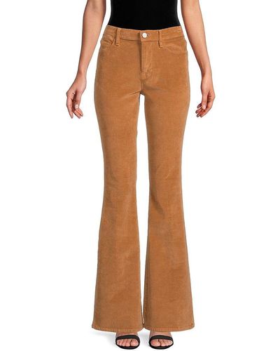 FRAME Le High Corduroy Flare Jeans - Green