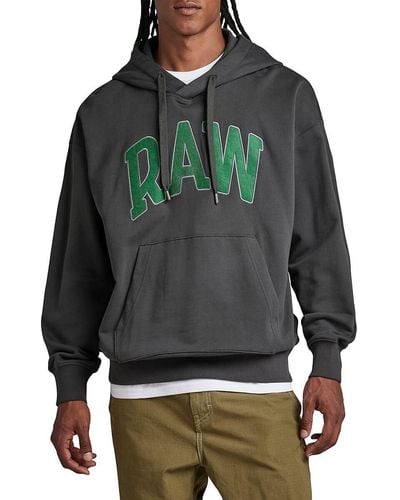 G-Star RAW College Logo Oversized Hoodie - Gray