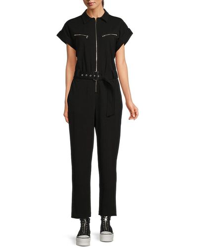 DKNY Belted Utility Jumpsuit - Black