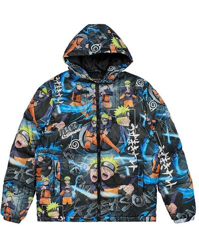 Reason Naruto Puffer Jacket - Blue
