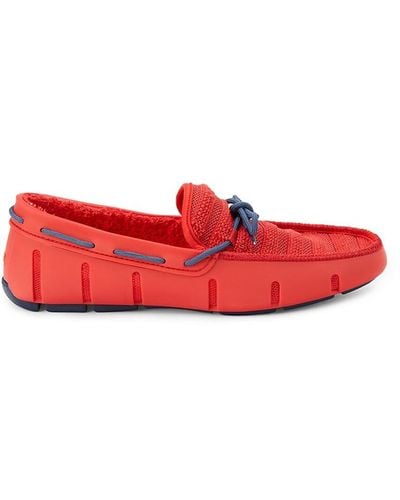 Swims Terry Driving Loafers - Red