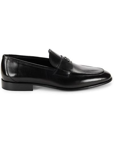 Roberto Cavalli Leather Bit Loafers - Black