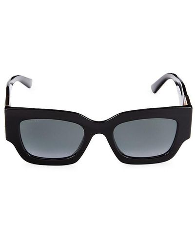 Jimmy Choo Nena 51mm Rectangular Sunglasses - Black