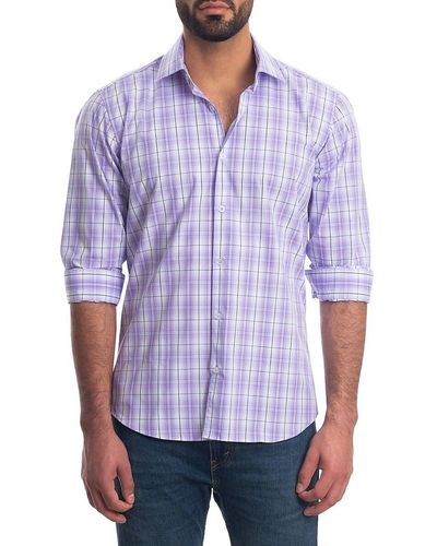 Jared Lang Plaid Shirt - Purple