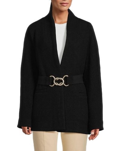 Ba&sh Carole Belted Wool Jacket - Black