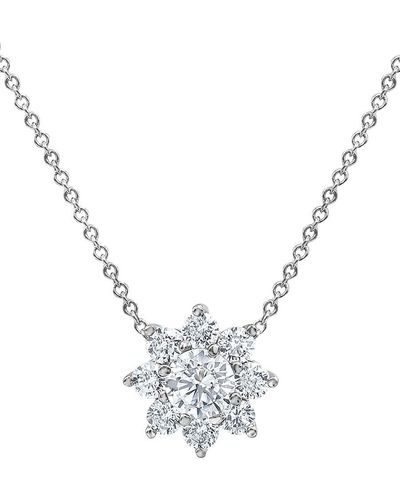 Badgley Mischka 14K & 2.20 Tcw Lab-Grown Diamond Star Pendant Necklace - Metallic