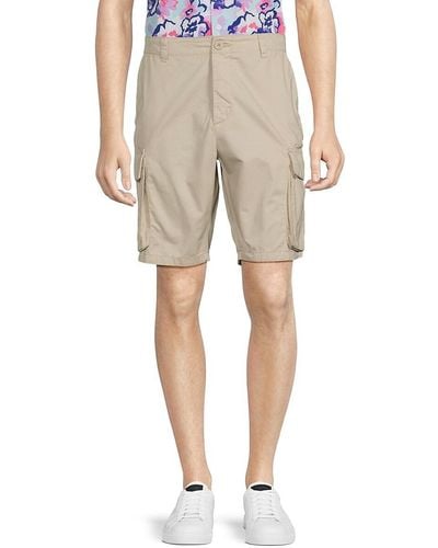 French Connection Solid Cargo Shorts - Natural