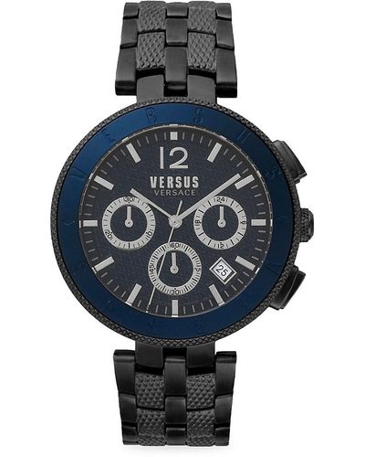 Versus Logo Gent Chrono 44mm Bracelet Watch - Blue