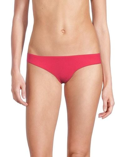 Becca Modern Edge Solid Bikini Bottom - Pink
