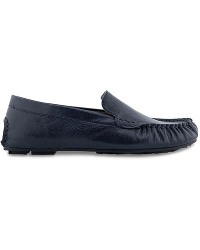 Aerosoles Icon Coby Faux Leather Mocassin Loafers - Blue