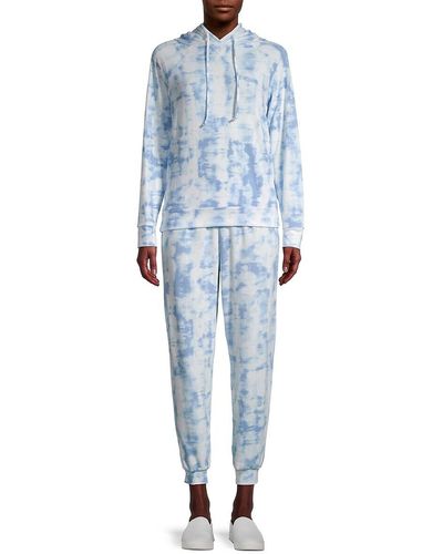 Tart Collections Mila 2-piece Tie-dyed Pyjama Set - Blue