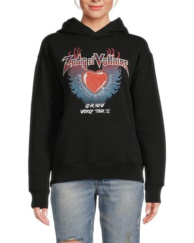 Zadig & Voltaire Spencer Heart Graphic Hoodie - Black