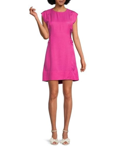 Rebecca Minkoff Ruched Solid Mini Dress - Pink