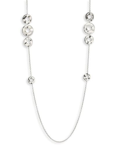 Ippolita Senso Sterling Silver Open Disc Station Necklace - White