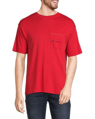 Scotch & Soda Relaxed Fit Pocket Tshirt - Red