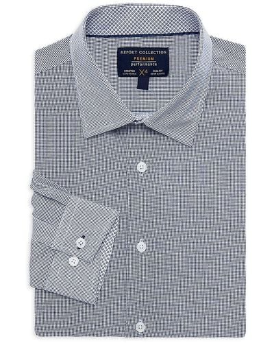 Report Collection 4-way Stretch Slim Fit Dress Shirt - Blue