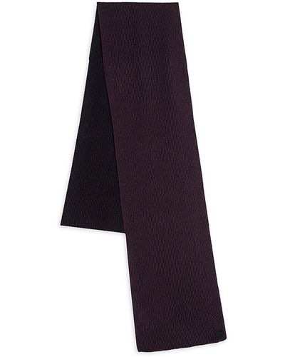 Karl Lagerfeld Reversible Ribbed Scarf - Purple