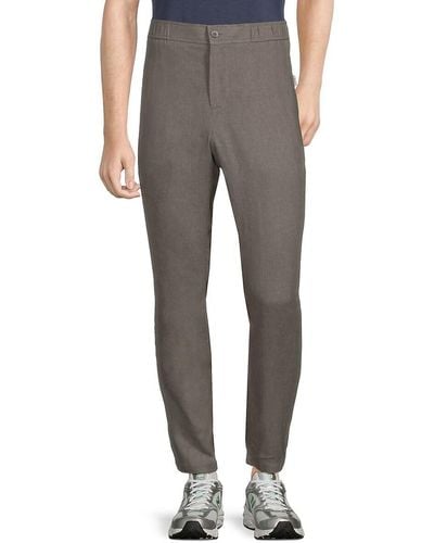 Onia Linen Blend Trousers - Grey