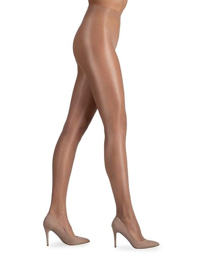 LECHERY Shiny 1-pack Lustrous Sheer 20 Denier Tights - Natural