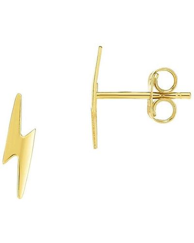 Saks Fifth Avenue Saks Fifth Avenue 14K Lightning Bolt Stud Earrings - Metallic