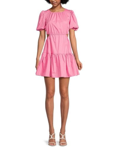 Line & Dot Jenna Cutout Mini Dress - Pink