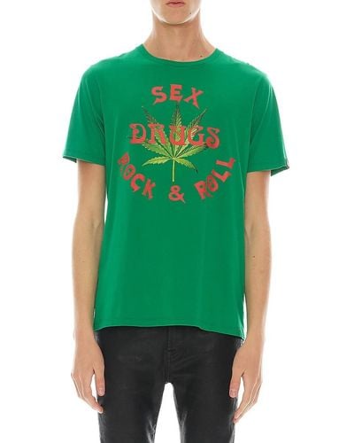 Cult Of Individuality Sex, Drugs, & Rock N Roll Graphic Tee - Green
