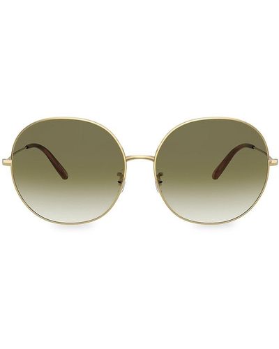 Oliver Peoples Darlen 64mm Oversized Round Sunglasses - Green