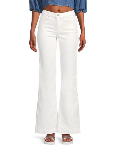 7 For All Mankind Tailorless Dojo Bootcut Jeans - White