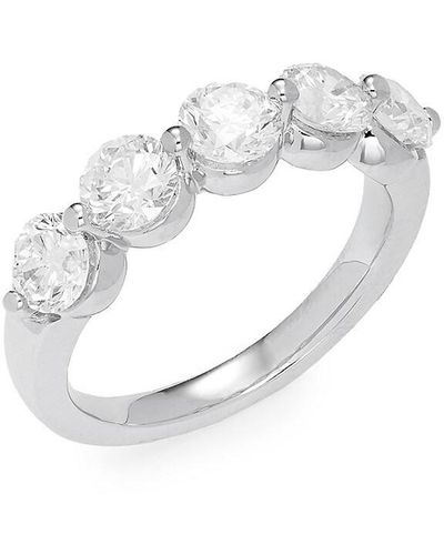 Saks Fifth Avenue 14k White Gold & 2 Tcw Lab Grown Diamond Ring