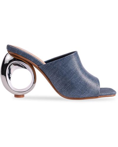 Lady Couture Jloo Circular Metallic Heel Sandals - Blue